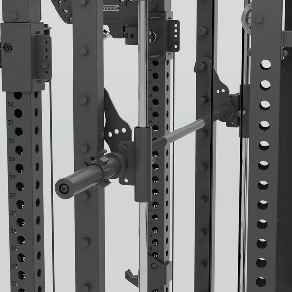 COMMERCIAL-GRADE SMITH MACHINE + HALF RACK COMBO
