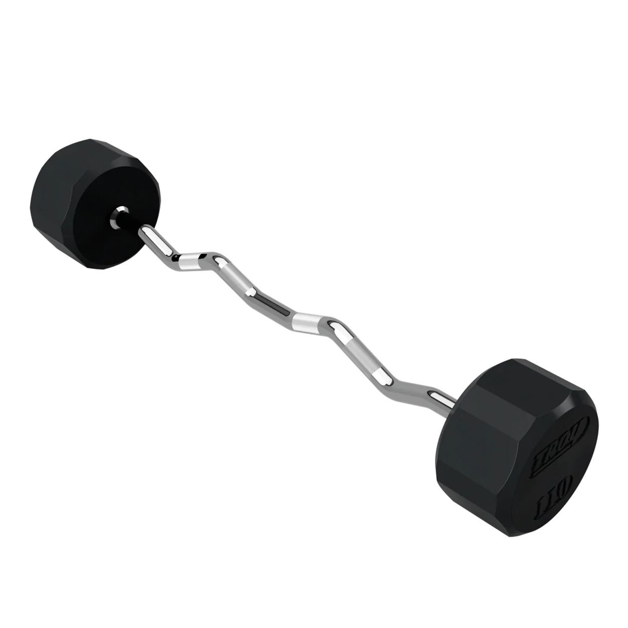 Troy 12-Sided Rubber Curled Barbell