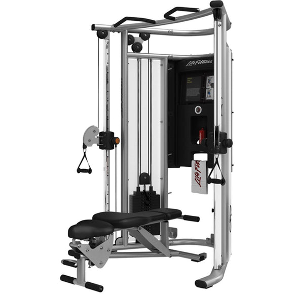 Life Fitness G7 Home Gym With Bench. Full body dual pulley cable exercise machine.